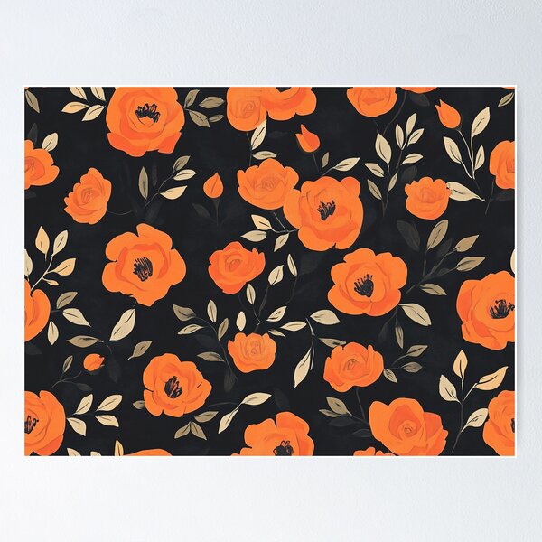 Item preview, Vintage Floral Linocut Pattern - Retro Botanical Art designed and sold by MVXX.