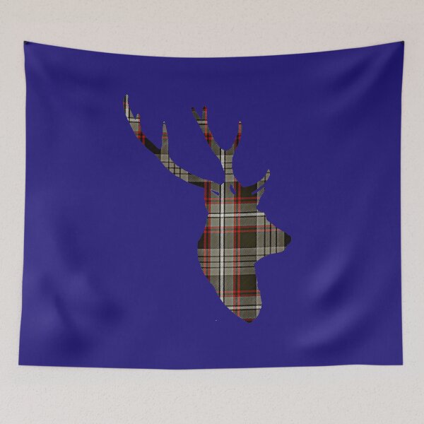Item preview, Stag in Grey Auld Lang Syne Tartan designed and sold by Murph's Images.