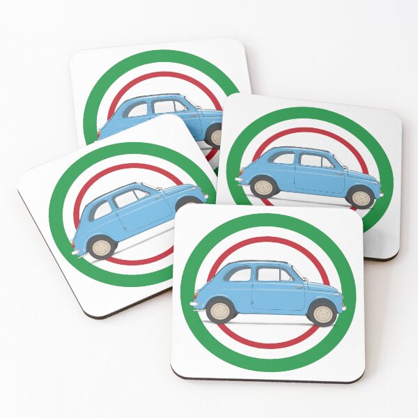 Item preview, The classic FIAT Nuova 500 in the colour "Celeste" designed and sold by BetterGraphics.