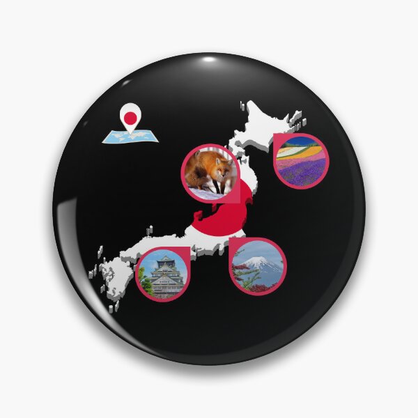 Item preview, Japan Landmarks on The Map designed and sold by Japanese-Ideas.