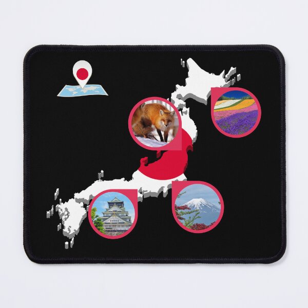 Item preview, Japan Landmarks on The Map designed and sold by Japanese-Ideas.