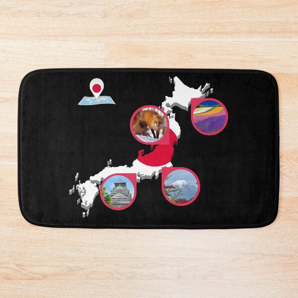 Item preview, Japan Landmarks on The Map designed and sold by Japanese-Ideas.