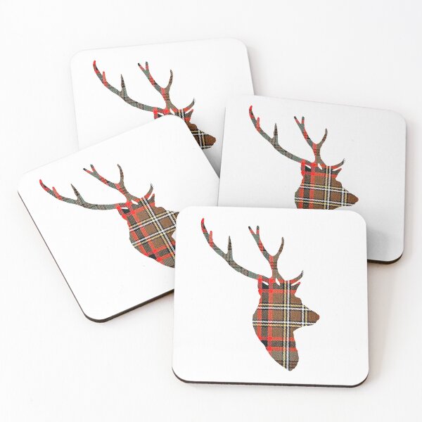 Item preview, Stag in Weathered Cunningham Hunting Tartan designed and sold by Murph's Images.