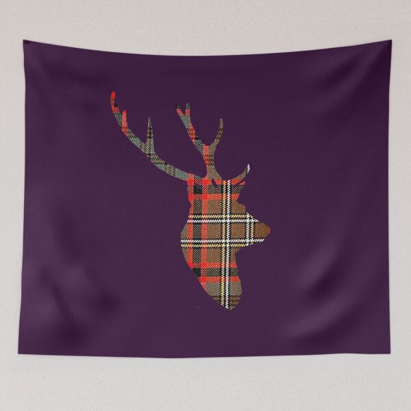 Item preview, Stag in Weathered Cunningham Hunting Tartan designed and sold by Murph's Images.