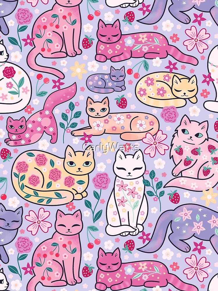 Thumbnail 5 of 5, Graphic T-Shirt, Cat Cuties designed and sold by CarlyWatts.