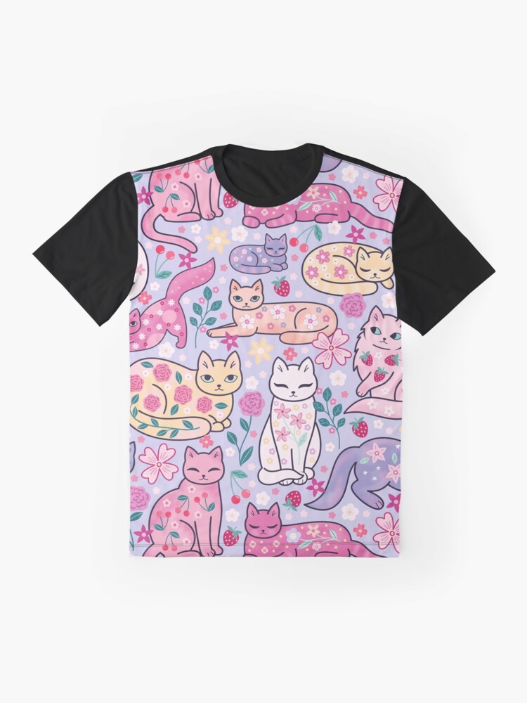 Thumbnail 4 of 5, Graphic T-Shirt, Cat Cuties designed and sold by CarlyWatts.