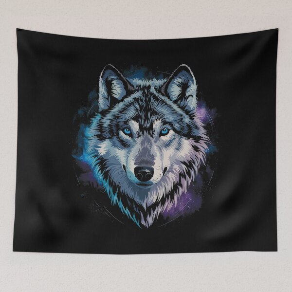 Item preview, Mystical Cosmic Wolf – Fantasy Galaxy Wolf in Outer Space designed and sold by Nicole Creates.