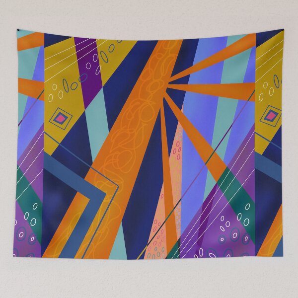 Item preview, Blue orange light show abstract  designed and sold by elliebart.