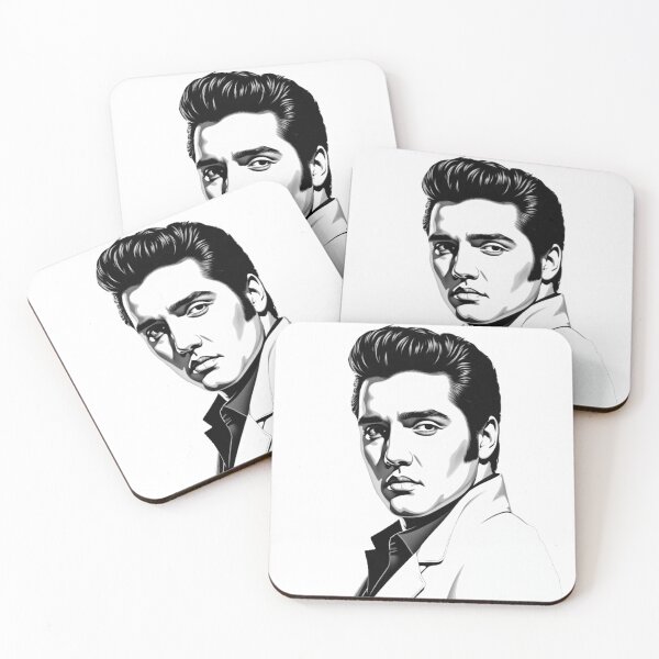 Item preview, Black and white art, exceptional Elvis portrait, home decor. designed and sold by nicnacc.