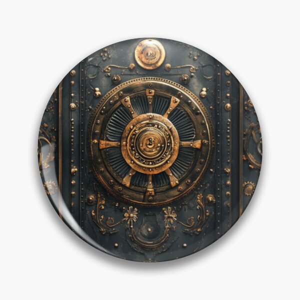 Item preview, Steampunk Cog Gear Grungy Onyx Bronze Metal Pattern  designed and sold by GrinGalore.