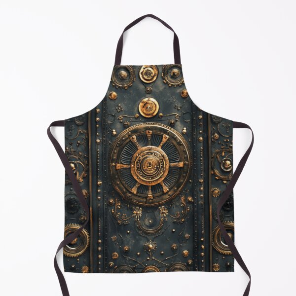 Item preview, Steampunk Cog Gear Grungy Onyx Bronze Metal Pattern designed and sold by GrinGalore.