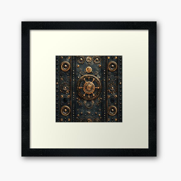 Aperçu de l'œuvre Engrenage Steampunk Grunge Onyx Bronze Metal Pattern créée et vendue par GrinGalore.