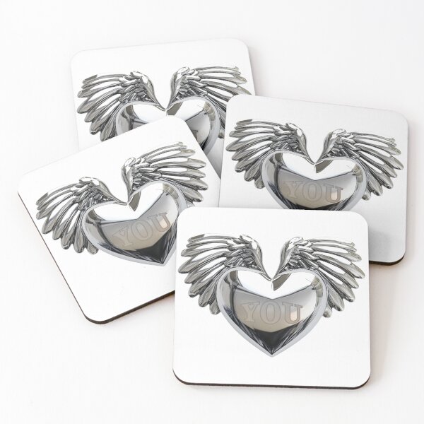 Item preview, Silver heart with wings designed and sold by DragonflyLP.