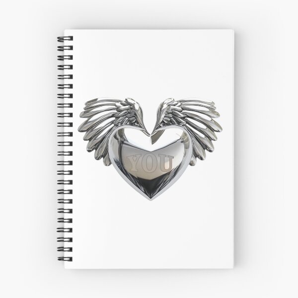 Item preview, Silver heart with wings designed and sold by DragonflyLP.
