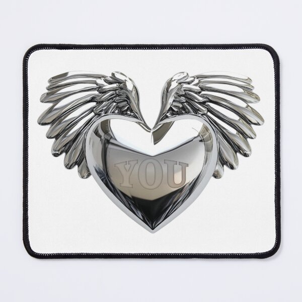 Item preview, Silver heart with wings designed and sold by DragonflyLP.