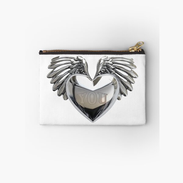 Item preview, Silver heart with wings designed and sold by DragonflyLP.