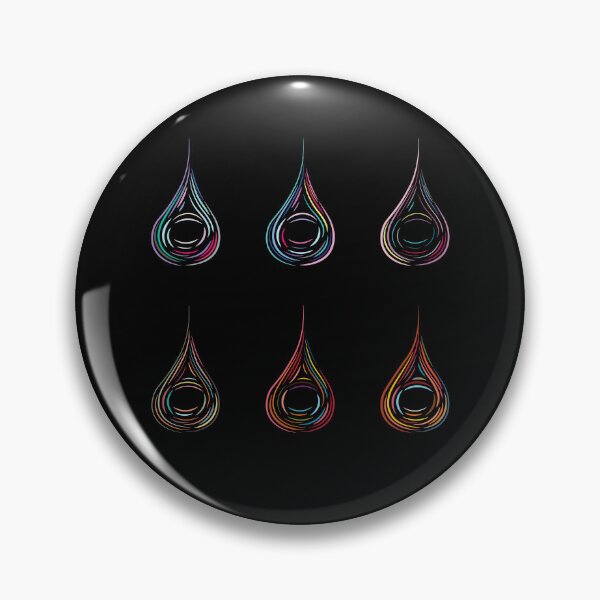 Item preview, Six Droplets - Muted Colours, Dark Background designed and sold by Onyx Swan Art.