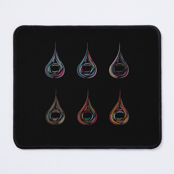 Item preview, Six Droplets - Muted Colours, Dark Background designed and sold by Onyx Swan Art.