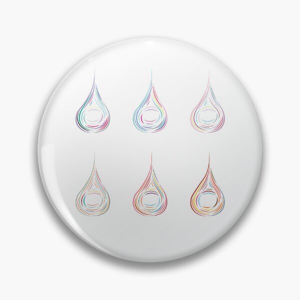 Item preview, Six Droplets - Muted Colours, Light Background designed and sold by Onyx Swan Art.