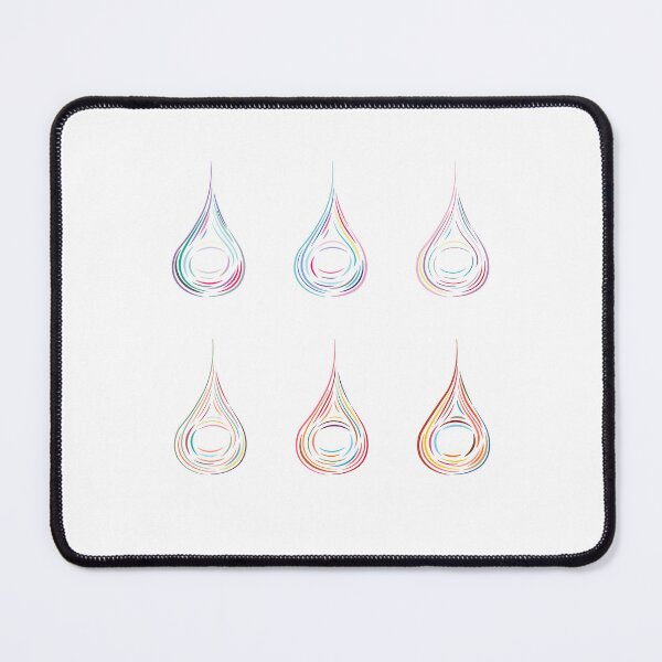 Item preview, Six Droplets - Muted Colours, Light Background designed and sold by Onyx Swan Art.