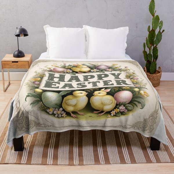 Item preview,  Happy Easter vintage style design designed and sold by Vintage Designs +.