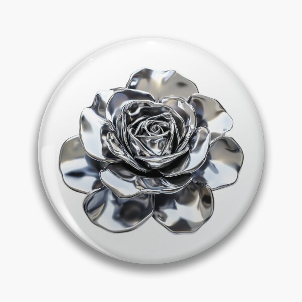 Item preview, silver metal rose designed and sold by DragonflyLP.
