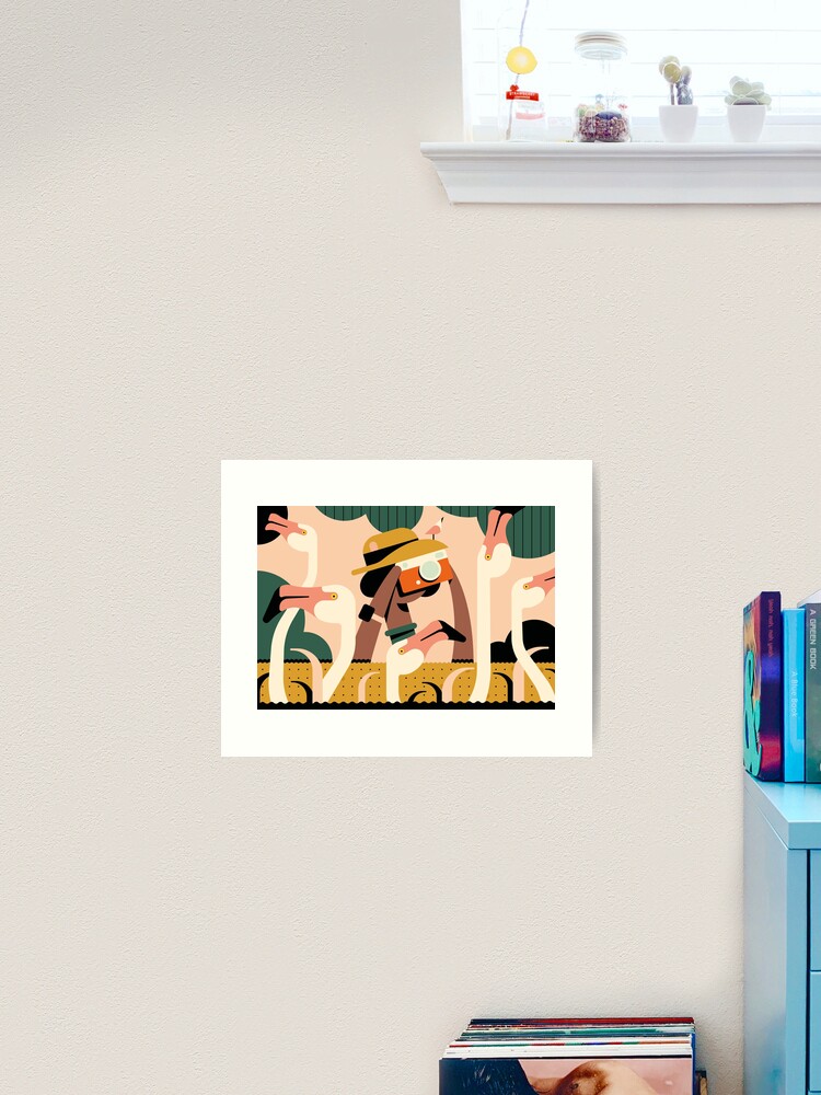 Aperçu 2 sur 3. Impression artistique avec l'œuvre Les Flamants Roses créée et vendue par LionelDarian.
