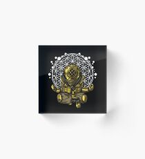 Bloque acrílico Ocean Diver Zen Yoga Meditación Flor De La Vida