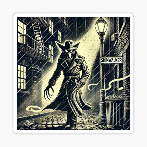 Item preview, Skinwalker Noir - Rainy Alley Encounter - Cryptid Ar designed and sold by CryptidNoir.