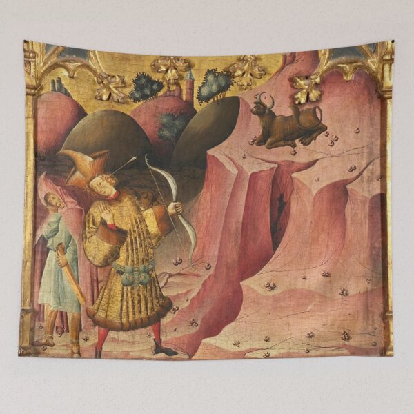 Item preview, Altarpiece of Saint Michael Medieval art painting  (left side panels) 3 designed and sold by Vintage Designs +.