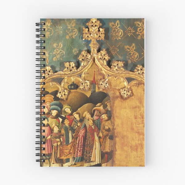 Item preview, Altarpiece of Saint Michael Medieval Art Painting christian (right side panels) designed and sold by Vintage Designs +.