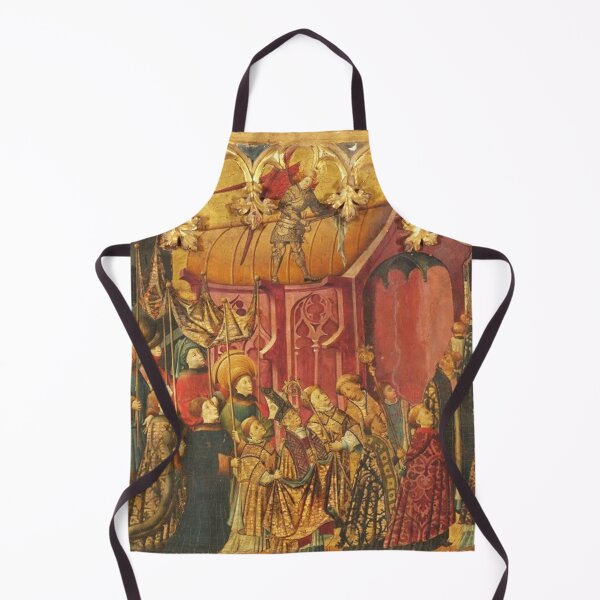 Item preview, Altarpiece of Saint Michael Medieval Christian artwork painting (right side panels) 2 designed and sold by Vintage Designs +.