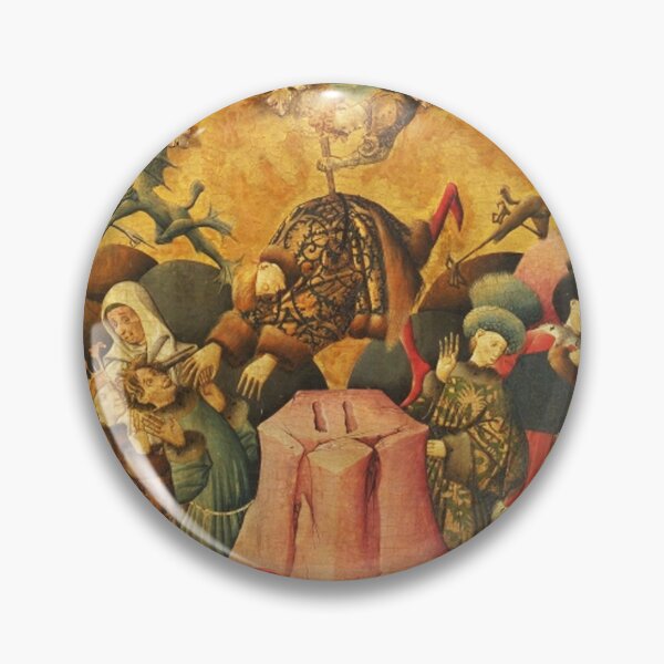 Item preview, Altarpiece of Saint Michael Medieval Christian artwork painting (right side panels) 3 designed and sold by Vintage Designs +.