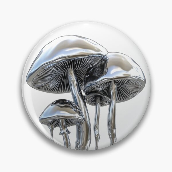 Item preview, silver metal mushrooms designed and sold by DragonflyLP.