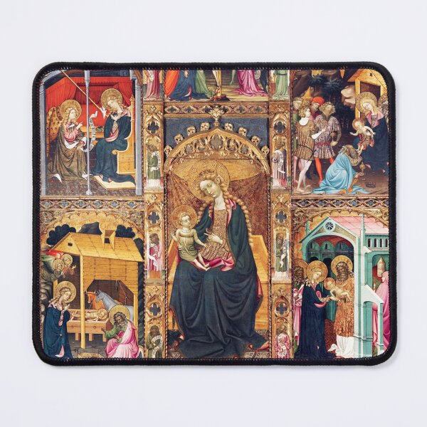 Item preview, Altarpiece of the Virgin Medieval Christian artwork designed and sold by Vintage Designs +.