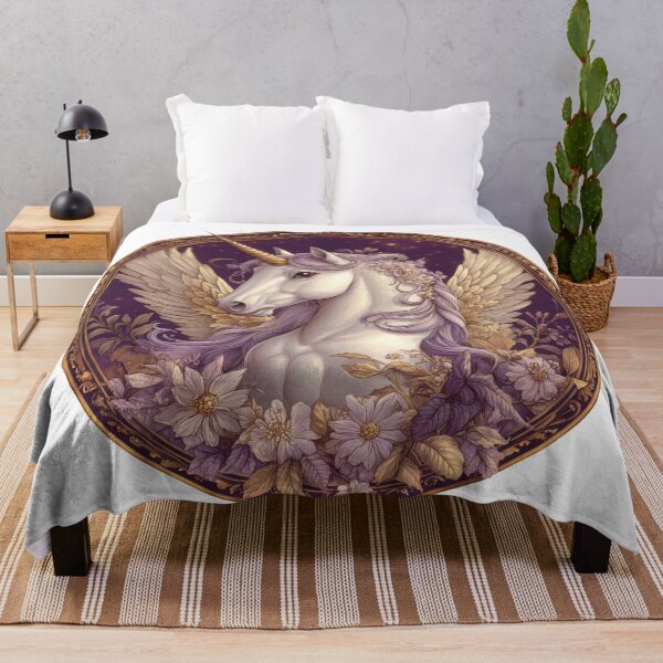 Item preview, Majestic Unicorn in Floral Circle  designed and sold by BlissxPals.
