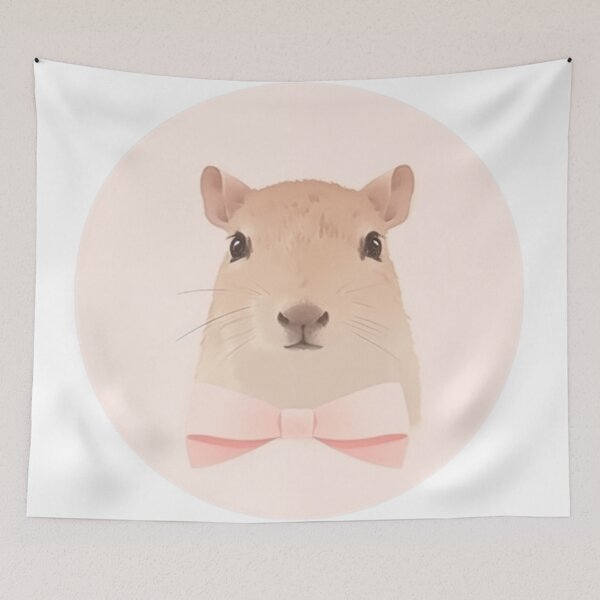 Item preview, Charming Gerbil with Pink Bow designed and sold by TrippyFest.