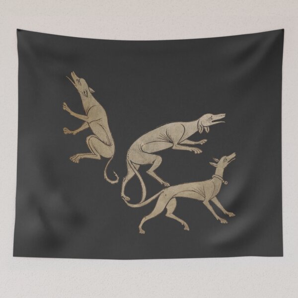 Item preview, Medieval hunting dogs illustration designed and sold by IllmadeErrant.