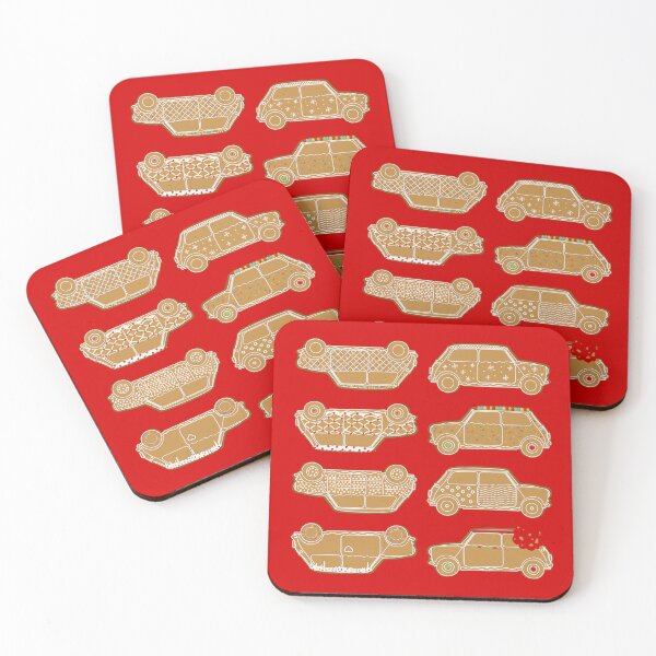Item preview, Gingerbread Red Pattern Classic English Car designed and sold by ClassicaMi.