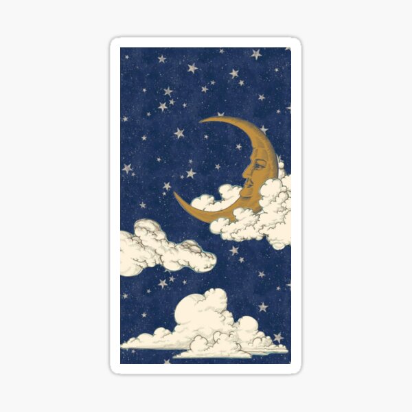 Item preview, Whimsigoth moon in clouds designed and sold by bronte2004.