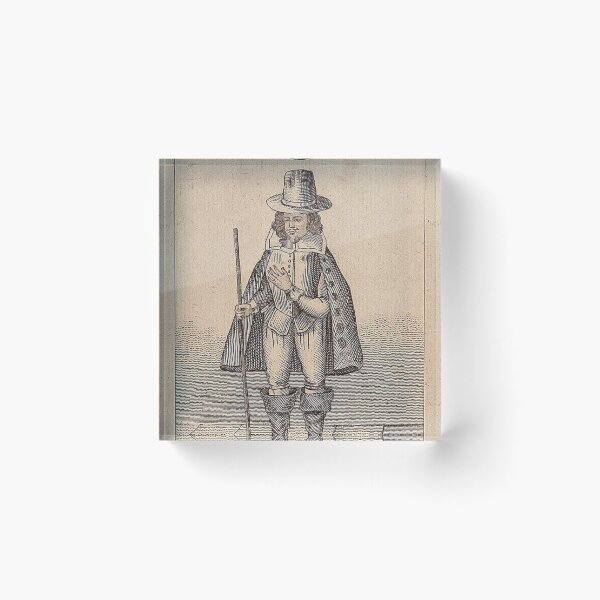 Item preview, vintage witch trials Matthew Hopkins Witch Finder General etching art designed and sold by Vintage Designs +.