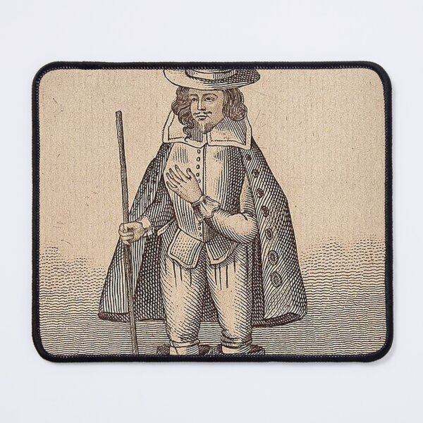 Item preview, vintage witch trials Matthew Hopkins Witch Finder General etching art designed and sold by Vintage Designs +.