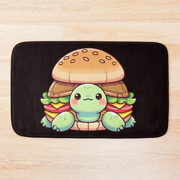 Item preview, Cute Turtle Burger – Adorable Illustration of a Relaxed Turtle with a Hamburger Shell designed and sold by GrafiShop.
