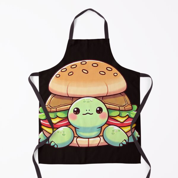 Item preview, Cute Turtle Burger – Adorable Illustration of a Relaxed Turtle with a Hamburger Shell designed and sold by GrafiShop.