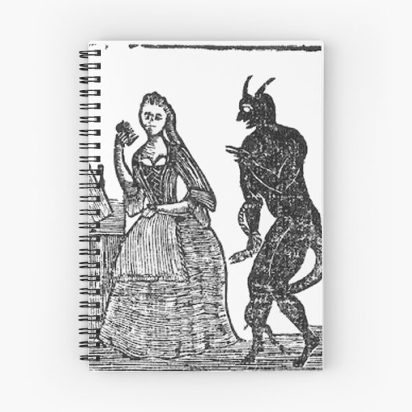 Item preview, Vintage Witch Trials etching a witch is tempted by the devil designed and sold by Vintage Designs +.