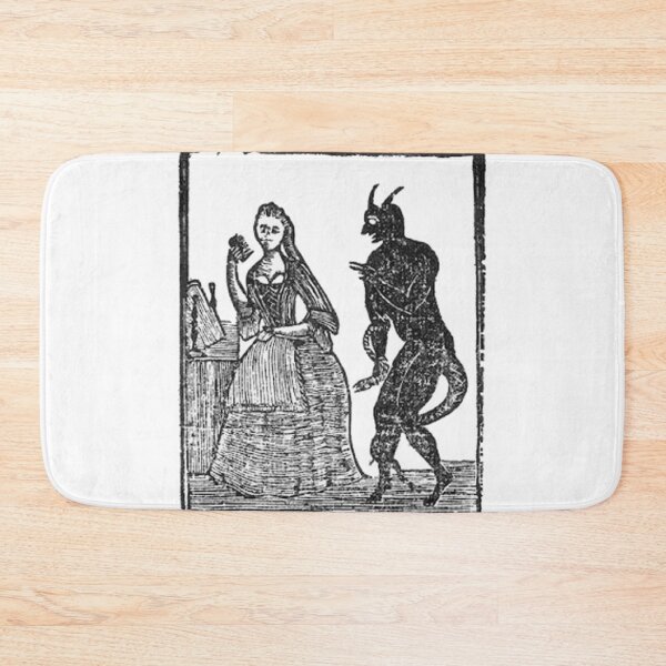 Item preview, Vintage Witch Trials etching a witch is tempted by the devil designed and sold by Vintage Designs +.