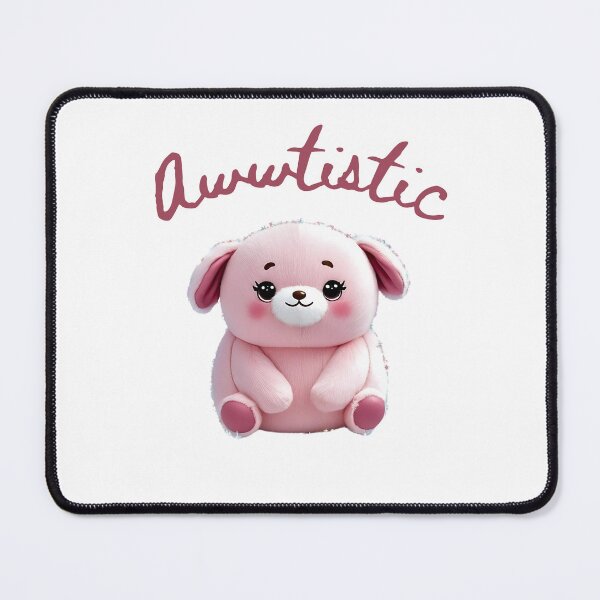 Item preview, Awwtistic - Cute Plush Bunny-Bear - Neurodivergent Pride designed and sold by Dopamine Daydream.