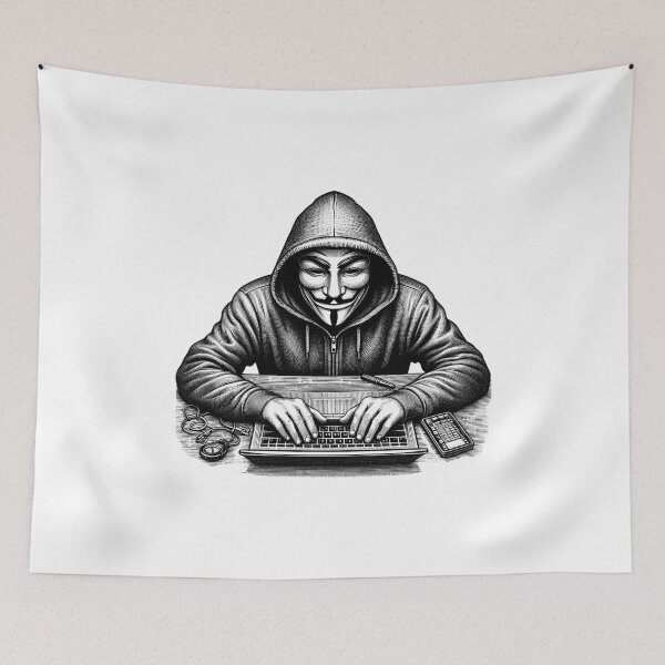 Item preview, Hooded Hacker Secretive Cybercriminal designed and sold by NTGUILTY.