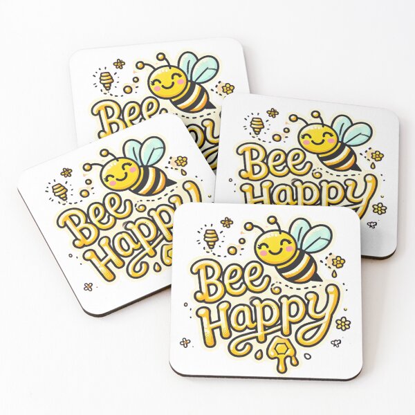 Item preview, Bee Happy – Cute Cartoon Bee & Honeycomb Design designed and sold by Kayshies8120.