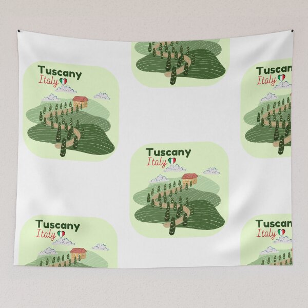 Item preview, Tuscany Italy Vineyard Retro Emblem  designed and sold by Dikshant Goyal.